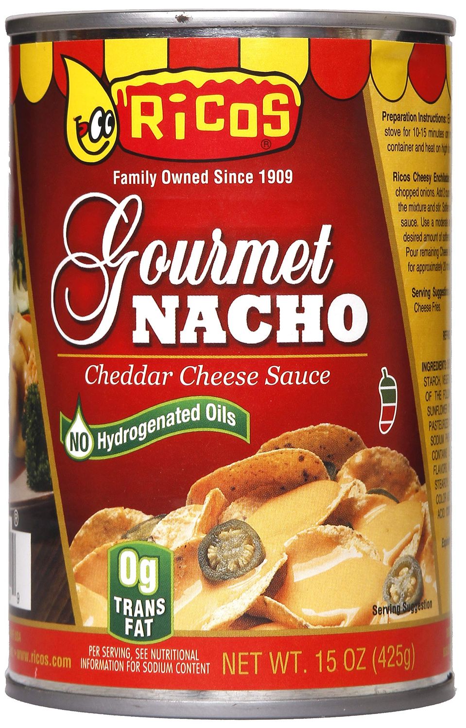 Ricos World Famous Gourmet Nacho Cheese Sauce (15oz can)