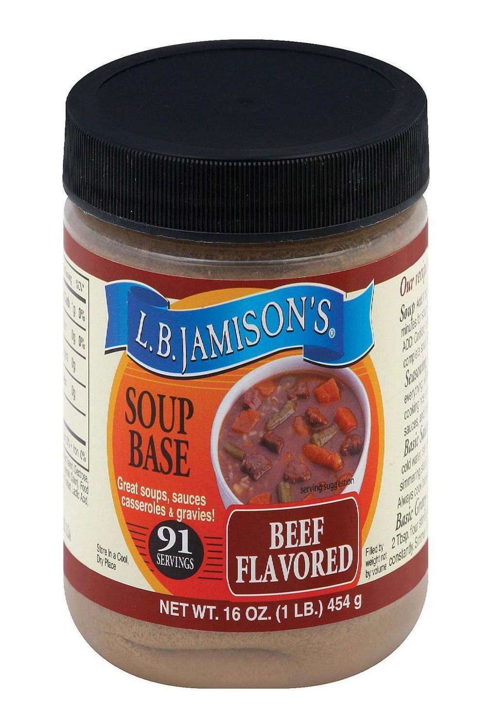 L.B.Jamison&#39;s Soup Base (Beef), 1 Pound (Pack of 4)