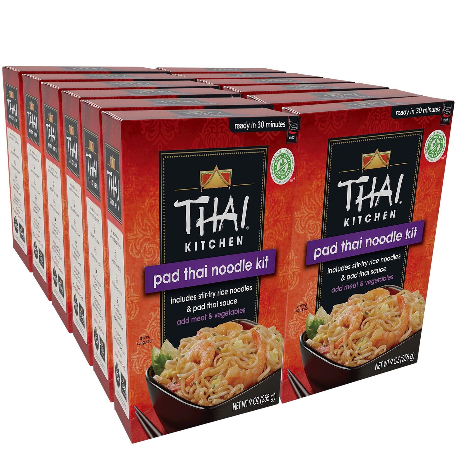 Thai Kitchen Gluten Free Pad Thai Noodle Kit, 9 oz (Pack of 12)