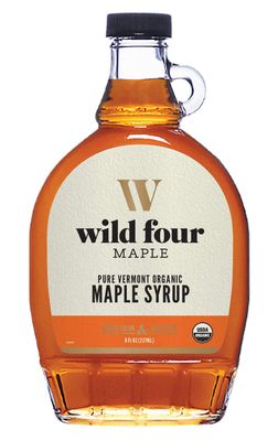 WildFour Organic Maple Syrup, 100% Pure, Gluten Free, Vegan Maple Syrup with No Artificial Flavors, Grade A, Amber Color, Rich Taste 237 ml (8oz.)