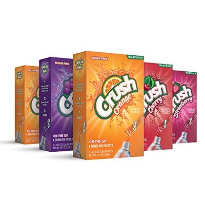 Crush- Powder Drink Mix - Sugar Free &amp; Delicious (Classic Variety, 30 Sticks)