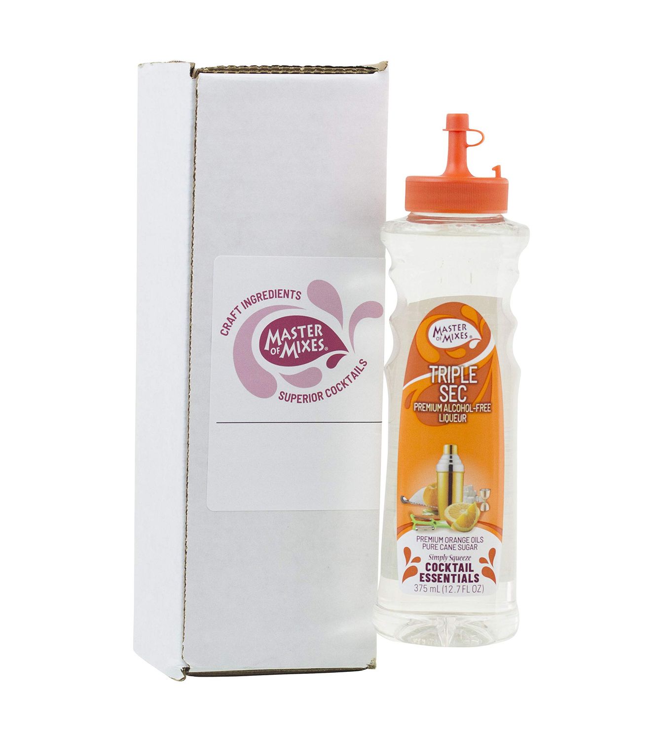 Master of Mixes Cocktail Essentials Triple Sec, 375 ML Bottle (12.7 Fl Oz), Individually Boxed
