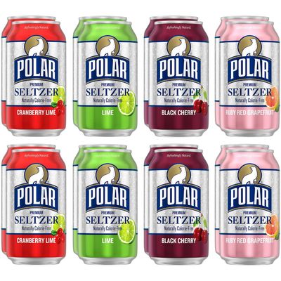 Polar Seltzer Water Variety Pack - Cranberry Lime, Black Cherry, Lime, Ruby Red Grapefruit - 12 fl oz - (Pack of 16)