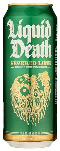 Liquid Death Sparkling Water, Severed Lime, 16.9 FZ