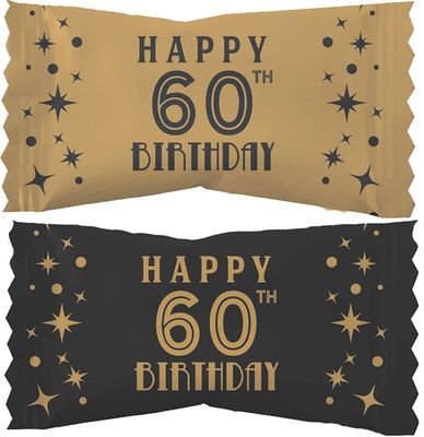 The Dreidel Company 60th Birthday Buttermints, Mint Candies, After Dinner Mints, Butter Mint Candy, Fat-Free, Kosher Certified, Individually Wrapped (55 Pieces)