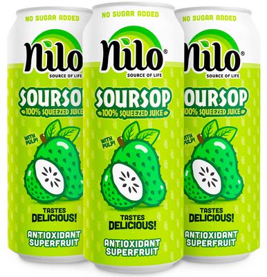 NILO Soursop Juice | 100% Real Guanabana Soursop Graviola | NO Sugar added | NOT From Concentrate | 10.8 oz (Pack of 12)