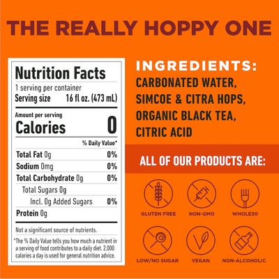 HOPLARK The Really Hoppy One Sparkling HopTea, 16 FZ