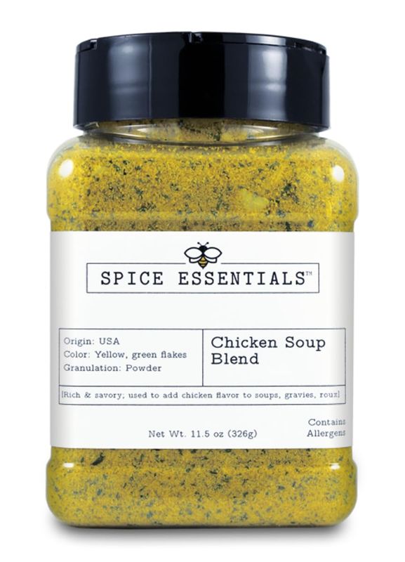 Raw Essentials Chicken Ramen, Soup, and Pho Seasoning Blend - Robust, Savory Seasoning for Soup, Ramen, Pho, Gravy, Roux, and More - 11.5 Ounce Bottle