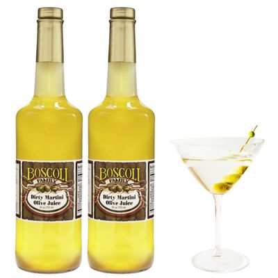 Boscoli Dirty Martini Olive Juice 25 ounce (Pack of 2)