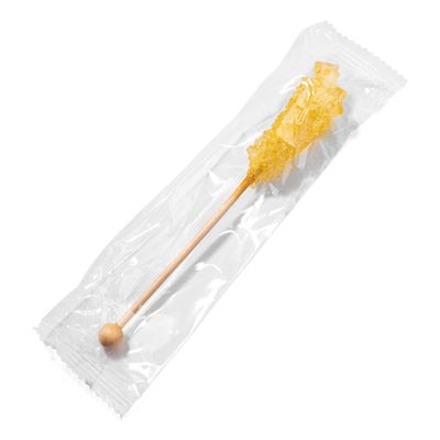 Candy Envy - 18 ct Gold Cafe Sugar Sticks Rock Candy - Individually Wrapped - Original Sugar Flavored