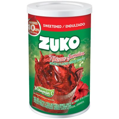 ZUKO JAMAICA Instant Powder Drink, Canister, No Sugar Needed, 33.4 Oz (Pack of 6)