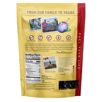 Mariani Pitted Dried Prunes, No Sugar Added, 30 Ounces (Pack of 1) - Resealable Bag