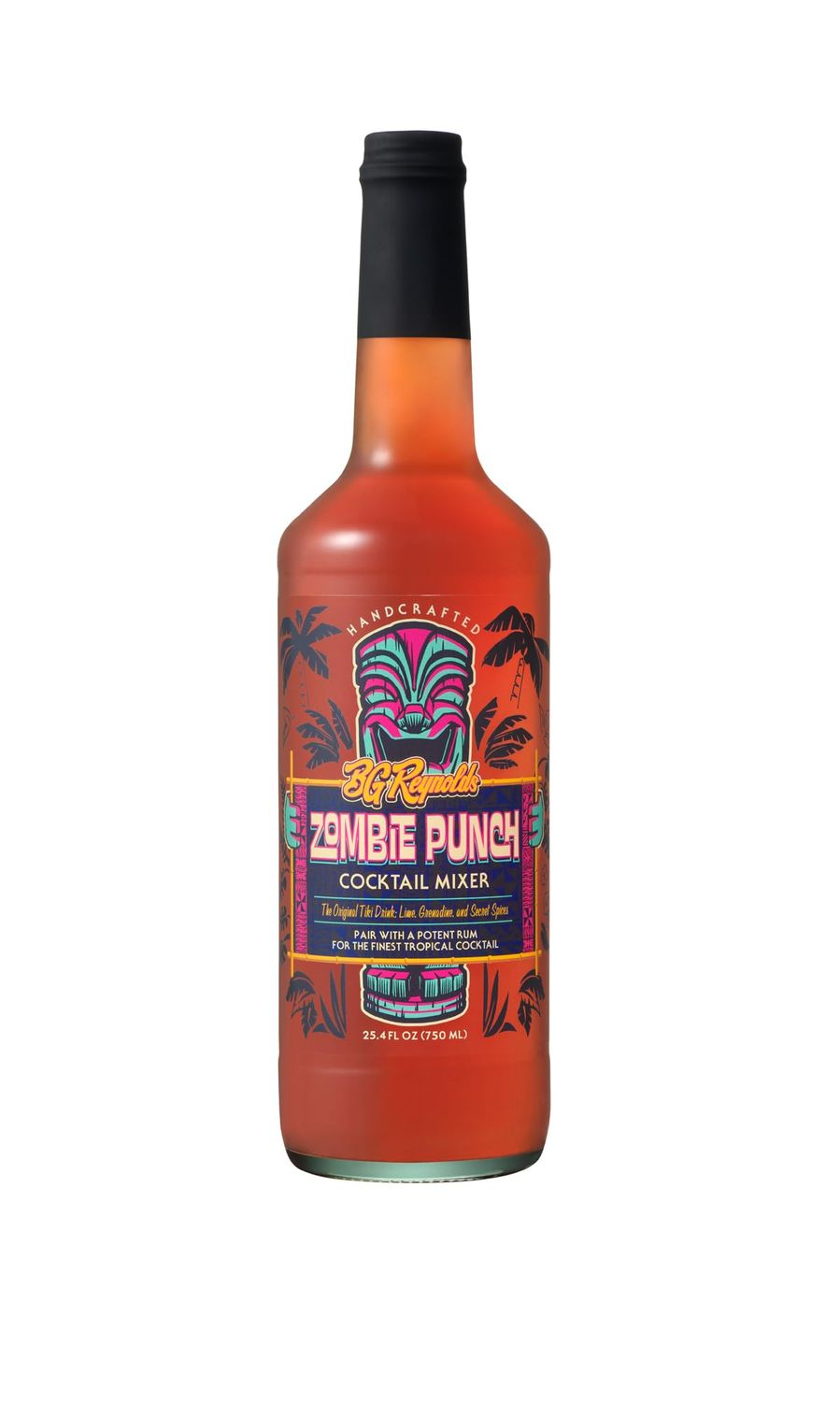 BG Reynolds Natural Tiki Cocktail Mixer, Zombie Punch - Tropical Pomegranate, 750ml