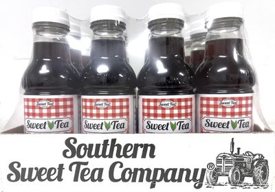 Iced Tea Sweet, Real Brewed, Pure Cane Sugar, Caffeinated, All Natural No Artificial Flavors or Colors by Southern Sweet Tea Company 12PK