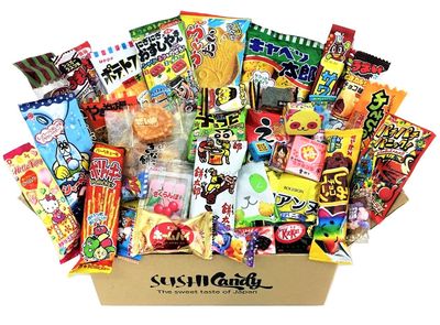 40 Japanese Candy &amp; snack box and other popular sweets (box)