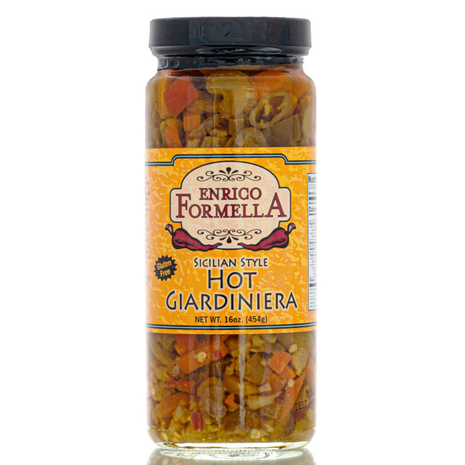Enrico Formella | Hot Giardiniera | Italian - Chicago Style Hot Pickled Vegetables 16oz.