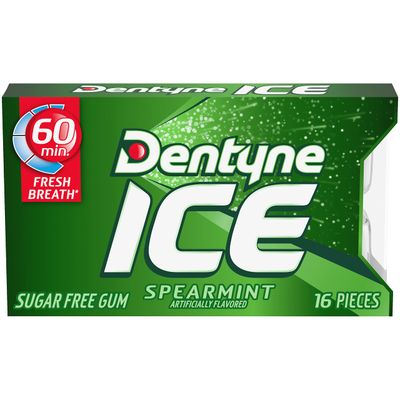 Dentyne Ice Spearmint Sugar Free Gum, 9 Packs of 16 Pieces (144 Total Pieces)