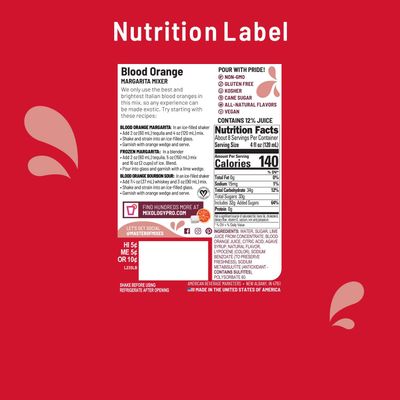 Master of Mixes Blood Orange Margarita Drink Mix, Ready To Use, 1 Liter Bottle (33.8 Fl Oz), Pack of 3
