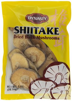 Dynasty Whole Shiitake Mushrooms, 1-Ounce Package (Pack of 12)