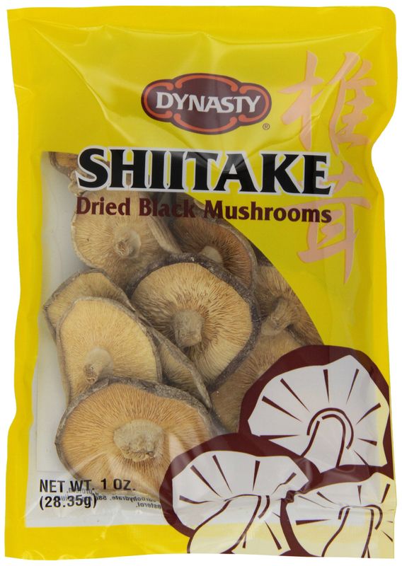 Dynasty Whole Shiitake Mushrooms, 1-Ounce Package (Pack of 12)