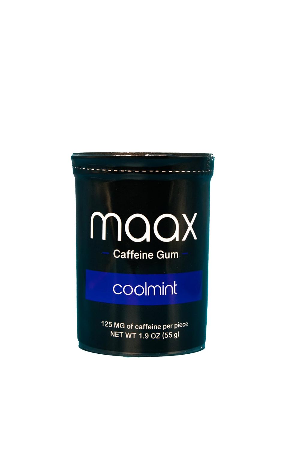 Maax Caffeine Energy Gum | 125mg of caffeine per piece | Coolmint | 25 pieces per container | Focus Supplement