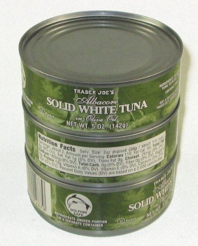 Trader Joe&#39;s Albacore Solid White Tuna in Olive Oil 5 Oz Cans (Pack of 3)