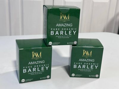 IAM Amazing Pure Organic Barley Powdered Drink Mix from Australia - 3 Boxes