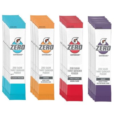 Gatorade G Zero Powder - Individual Packets Variety Pack, Assorted Flavors - (40 Packets)