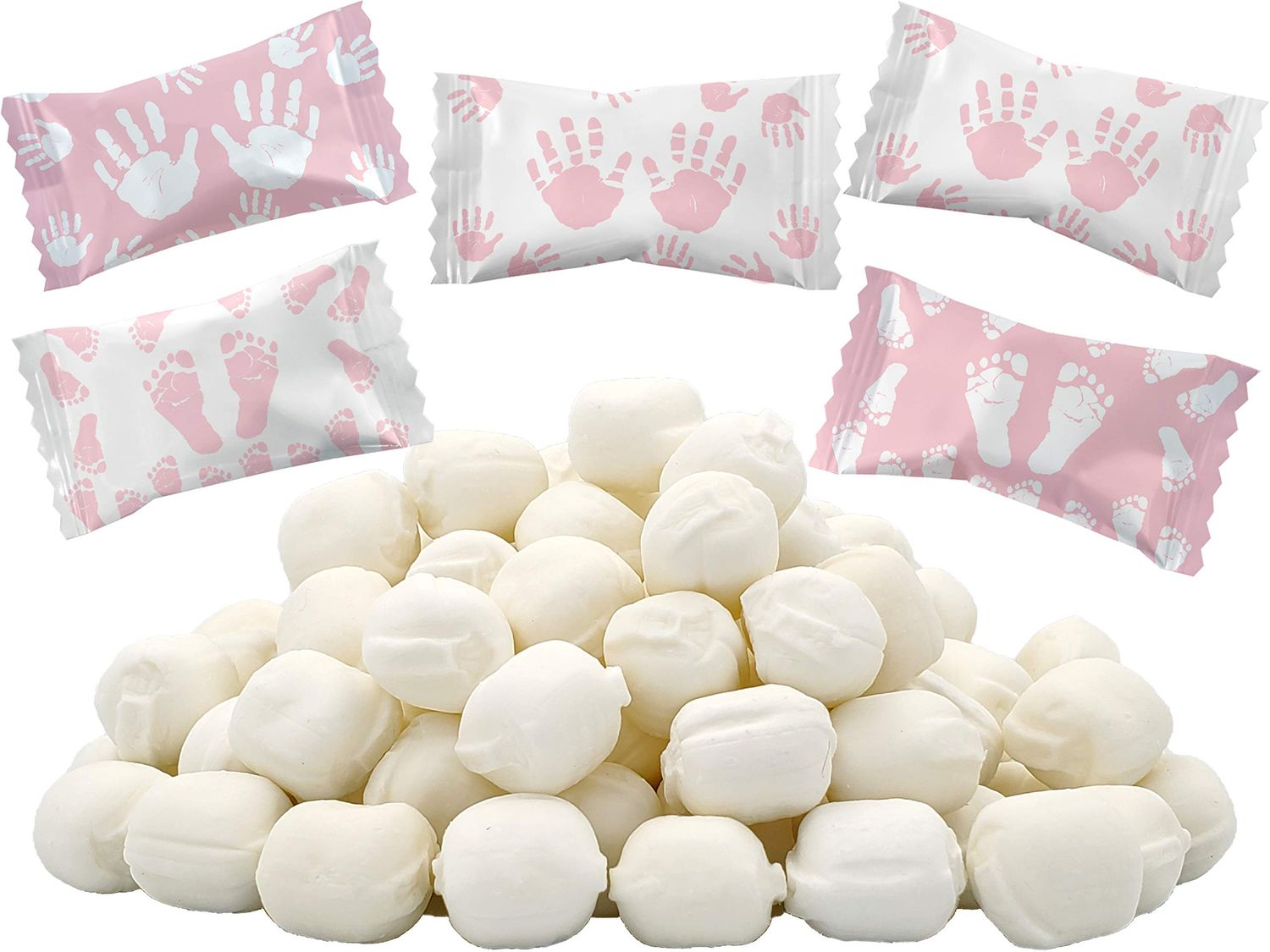 The Dreidel Company Girl Fingers &amp; Toes Buttermints, Mint Candies, After Dinner Mints, Fat-Free, Individually Wrapped (55 Pieces)