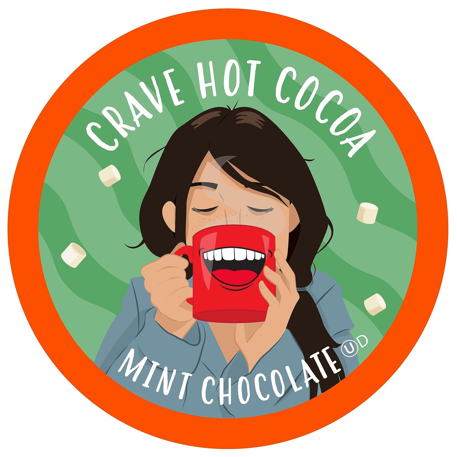 Crave Hot Chocolate Pods, Compatible with 2.0 K-Cup Brewers, Mint Chocolate, 40 Count