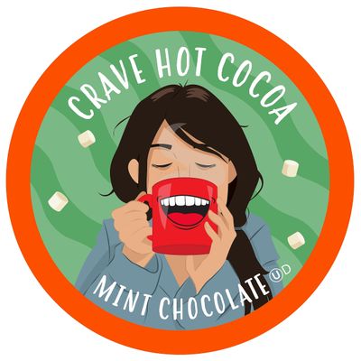 Crave Hot Chocolate Pods, Compatible with 2.0 K-Cup Brewers, Mint Chocolate, 40 Count