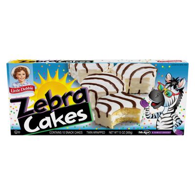 Little Debbie Zebra Cakes, 10 Twin-Wrapped Cakes, 13.0 OZ Box