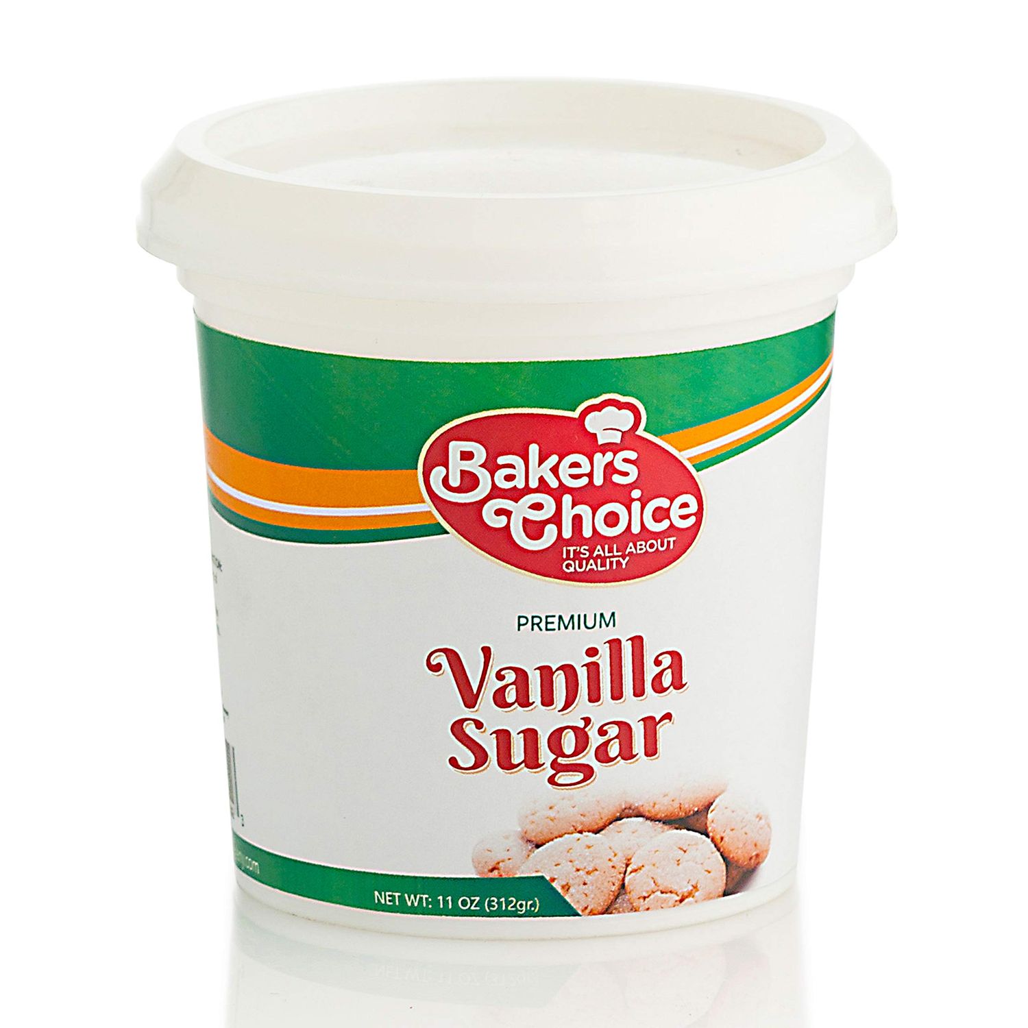 Premium Vanilla Sugar, 12 oz. - For Baking, Ice Cream, Milkshakes, Desserts, Fruit Shakes and Truffles - Non Dairy, Kosher - By Bakers Choice