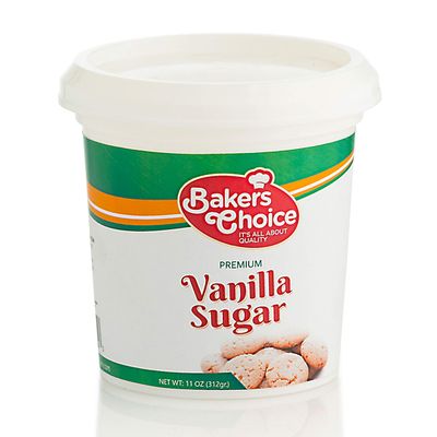 Premium Vanilla Sugar, 12 oz. - For Baking, Ice Cream, Milkshakes, Desserts, Fruit Shakes and Truffles - Non Dairy, Kosher - By Bakers Choice