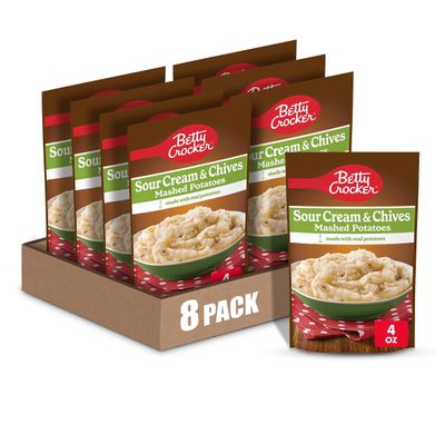 Betty Crocker Sour Cream &amp; Chives Mashed Potatoes, 4 oz. (Pack of 8)