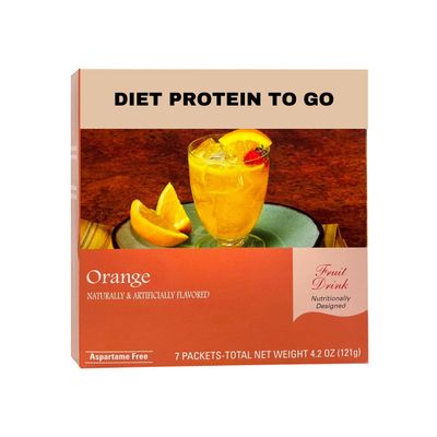 DPTG - High Protein Fruit Drink Mix, Refreshing Beverages, Low Calorie, Low Carb, Bariatric, Gluten Free, Keto, Healthy Protein Powder, 7 Servings (Orange)