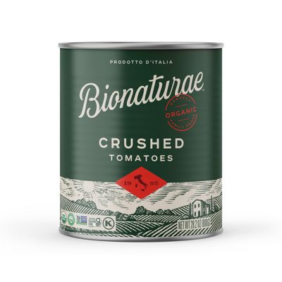 Bionaturae Organic Crushed Tomatoes - Crushed Tomatoes Can, Crushed Tomatoes Organic No Salt, Keto Friendly, Non-GMO, No Added Sugar, No Added Salt, Made in Italy - 28.2 Oz, 12 Pack