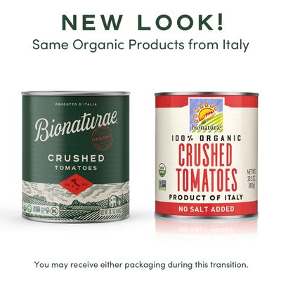 Bionaturae Organic Crushed Tomatoes - Crushed Tomatoes Can, Crushed Tomatoes Organic No Salt, Keto Friendly, Non-GMO, No Added Sugar, No Added Salt, Made in Italy - 28.2 Oz, 12 Pack