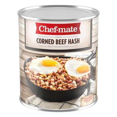 Chef-mate Corned Beef Hash, Canned Food and Canned Meat, 6 lb 11 oz (#10 Can Bulk)