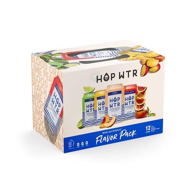 HOP WTR Sparkling Hop Water, Variety Pack 12 Pack, Sugar Free, Low Carb Non Alcoholic Drinks, NA Beer, Adaptogen Drink, No Calories, Adaptogens &amp; Nootropics for Added Benefits, 12 oz Cans