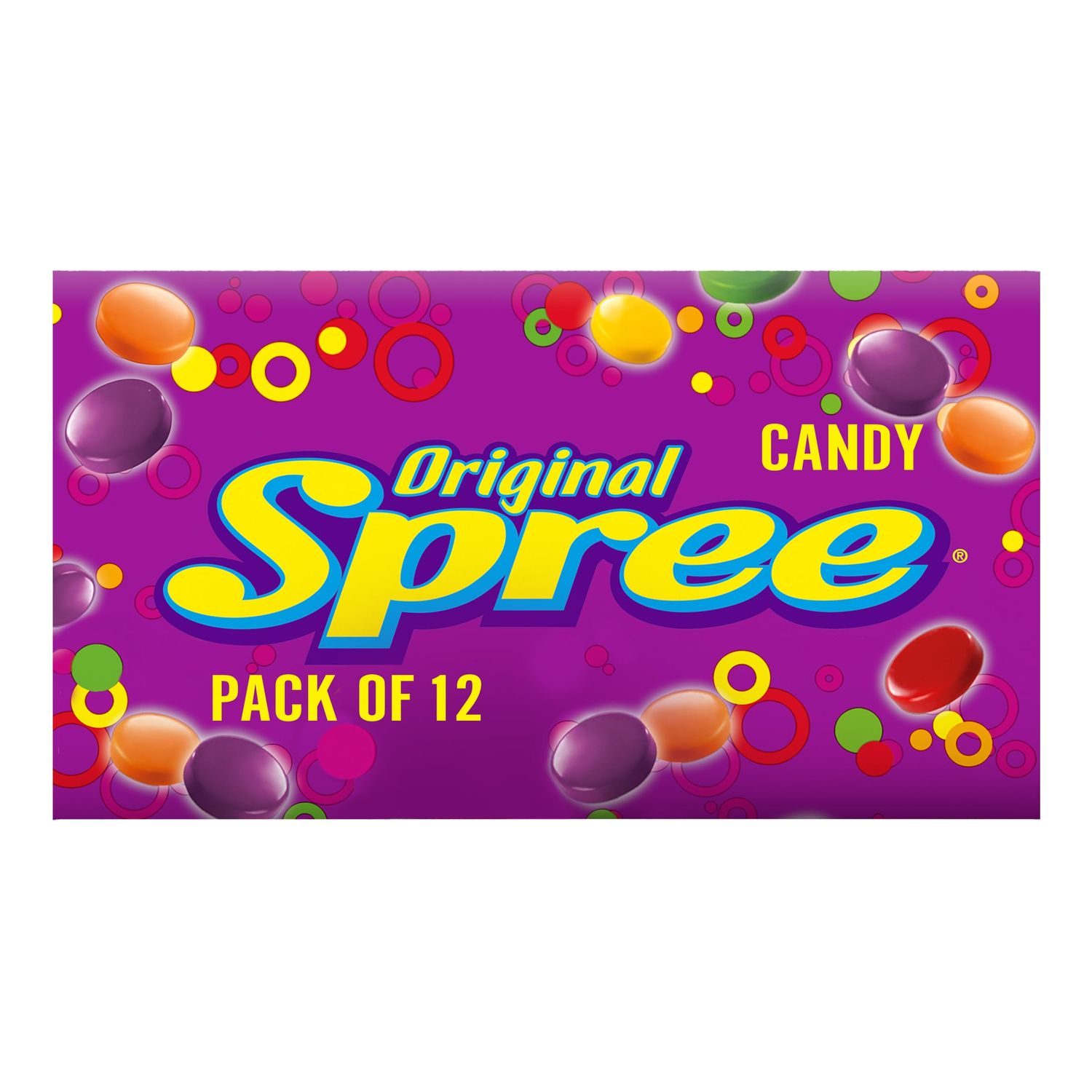 Wonka Spree Original Hard Candy, 5 Ounce Theater Candy Boxes (Pack of 12)