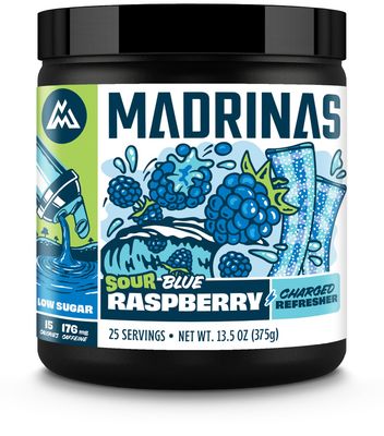 Madrinas | Sour Blue Raspberry Charged Refresher | 13.5oz (25 Servings)
