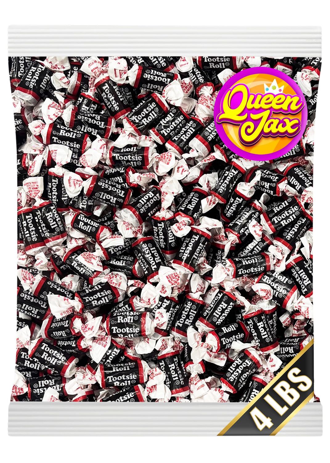Midgees - 4lb Bulk Candy Bag - QUEEN JAX - Individually Wrapped Candy - Original Chocolate Twist Midgees