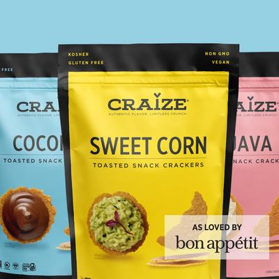 Craize Miami Mix | Sweet Corn, Coconut, Guava Crisps | Gluten Free, Vegan, Kosher, Toasted Corn Crackers | 3 pack, 4 oz each