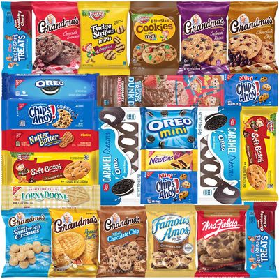 Cookie Variety Pack - 25 Piece Assortment - Bulk Cookies Individual Packs - Snack Size Cookie Assortment for Office, Adults, Kids