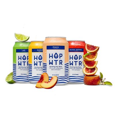 HOP WTR Sparkling Hop Water, Variety Pack 12 Pack, Sugar Free, Low Carb Non Alcoholic Drinks, NA Beer, Adaptogen Drink, No Calories, Adaptogens &amp; Nootropics for Added Benefits, 12 oz Cans