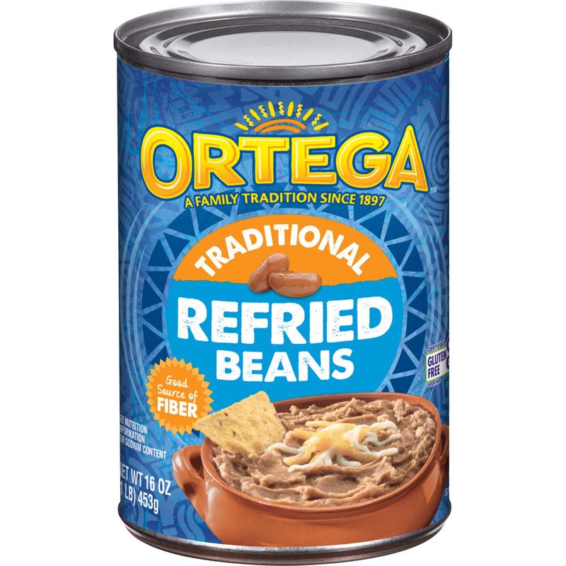 Ortega Refried Beans, Traditional, 16 oz