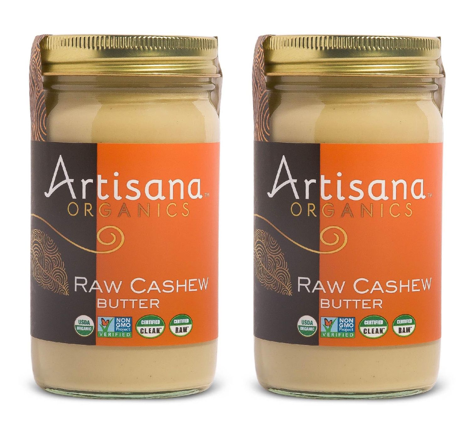 Artisana Organics Raw Cashew Butter (2 Pack) - No Sugar Added, Vegan and Paleo Friendly, Non GMO, 14oz Jar (2 Pack)