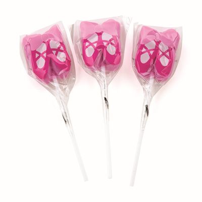 Ballerina Ballet Shoe Suckers (individually wrapped set of 12) Dance Birthday Party Favors