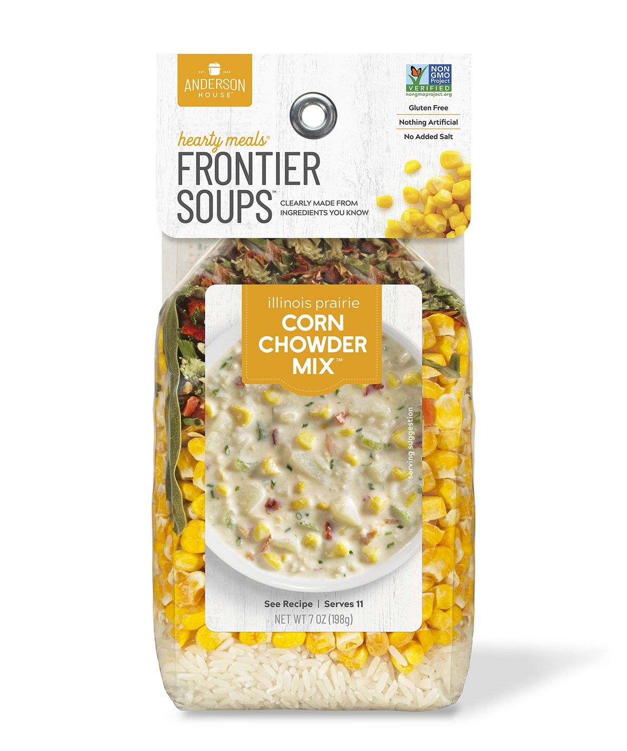 Frontier Soups Hearty Meals Illinois Prairie Corn Chowder Mix, 7 Ounce